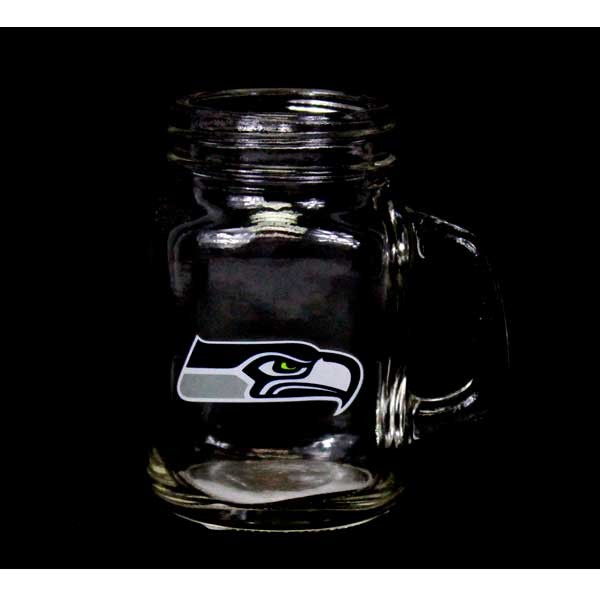 Seattle Seahawks ShotGlasses - 4OZ Mason Jar Shot Glasses - 12 For $36.00 - Wholesale Seattle Seahawks Product - Seahawks Merchandise 2