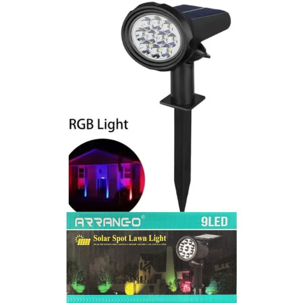 Arranco Outdoor - #32095 - 9Light LED Solar Powered Spot Lawn Light - 6 For $30.00