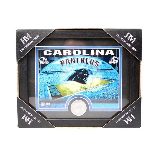 Carolina Panthers Collectibles - Highland Mint - 11"x9" Photo Frame With Minted Coin - 2 For $24.00 - Wholesale Carolina Panthers Products - Carolina Football