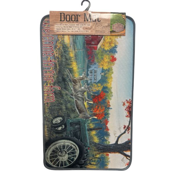 Welcome To Our Farm Door Mat - #40006 - 100% Woven Polyester Fiber With PVC Backer - 10 For $35.00