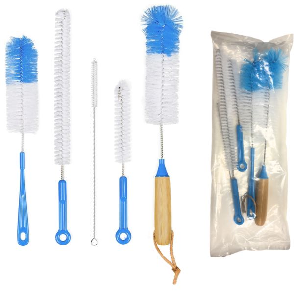 Bottle Brush Set - CTR - 5PC Stiff Bristle Premium Brush Set - 12 Sets For $36.00