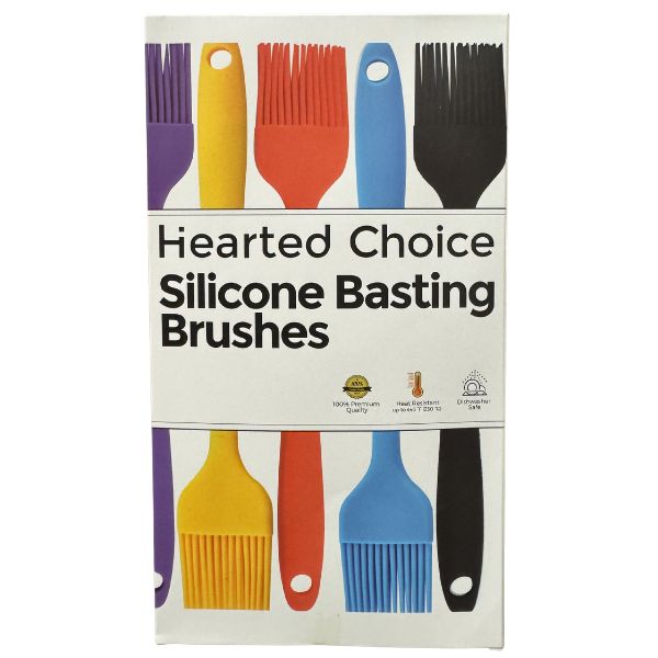 Hearted Choice Kitchen - 4Pack High Heat Silicone 10" Basting Brush Kit - Color Coded - 10 Packs For $35.00