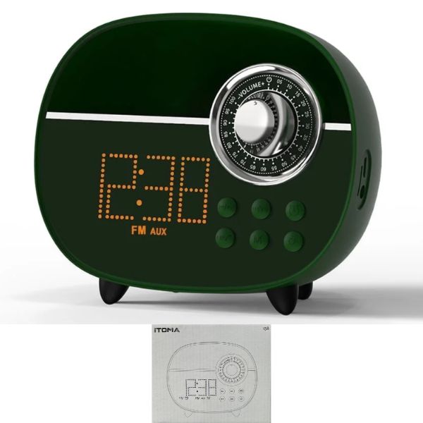 Itoma Digital - #158 - CTR - Bluetooth Radio/Speaker/Alarm Clock - USB Powered - Modern Look - 4 For $30.00