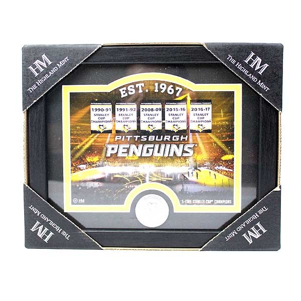Pittsburgh Penguins Collectibles - Highland Mint - 11"x9" Photo Frame With Minted Coin -  2 For $24.00 - Pittsburgh Penguins