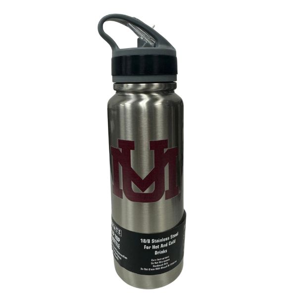 Montana Grizzlies  - 25OZ Stainless Steel Flip Top Team Logo Water Bottle - 6 For $30.00
