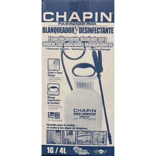 Chapin Premium Bleach and Chemical 1 Gallon Sprayer - Ergo Pump Handle - Made In The USA - 3 For $30.00