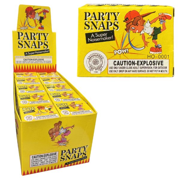 Party Snaps - 50Pack Display - A Super and Safe Noisemaker - 3 Displays For $25.00