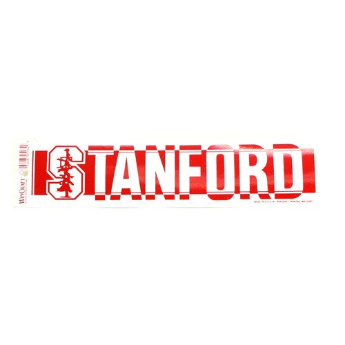 Blowout - Stanford University Bumper Stickers - 3"x12" Win Style - 12 For $12.00 - Stanford