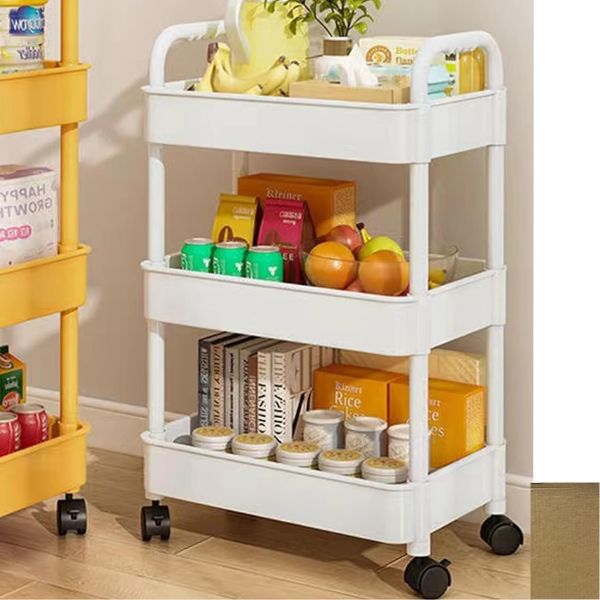 3Tier Rolling Cart - Brown Box Packaging -  #ORANGE- 29"Tall - Each Shelf Is 14"x10" - Casters Included - 6 Carts For $36.00