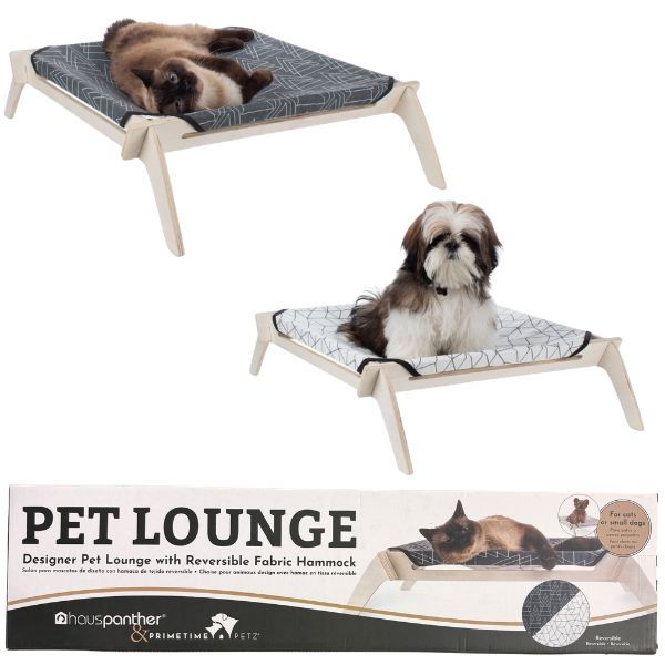 Primetime Petz - #33339 - Black/White Geometric Style - The Pet Lounger Reversible Fabric Pet Hammock - 3 For $36.00