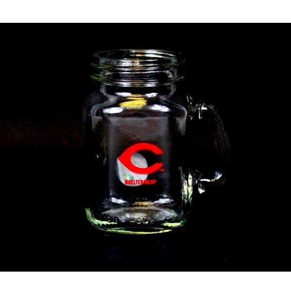 Cincinnati Reds Shot Glasses - 4OZ Mason Style - 12 For $24.00 - Wholesale Cincinnati Reds Products - Reds Merchandise 2
