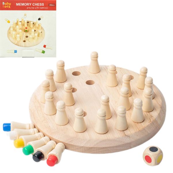 Babe Rock STEM - #6282754858 - Memory Chess Set - Premium Wooden STEM Toy - 6 Sets For $30.00