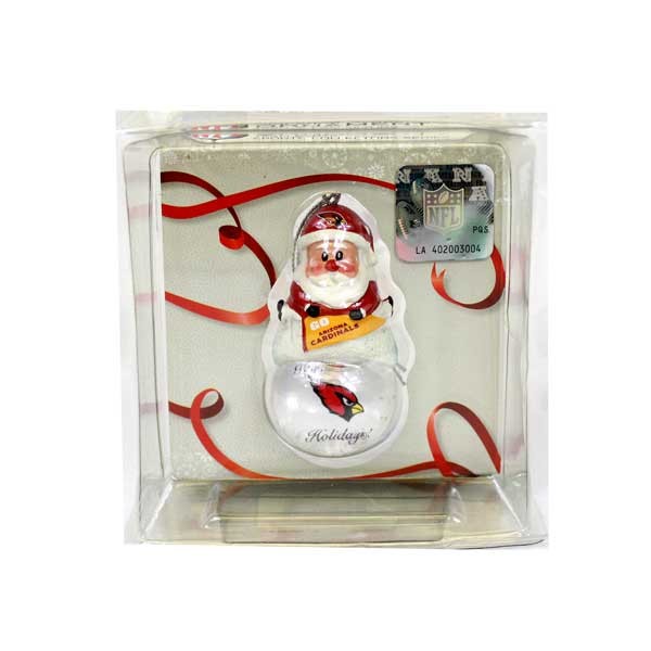Arizona Cardinals Ornaments - Snowman Globe - 6 For $21.00