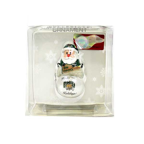 Ohio University Bobcats Ornaments - Snowman Globe - 6 For $21.00 - Ohio State