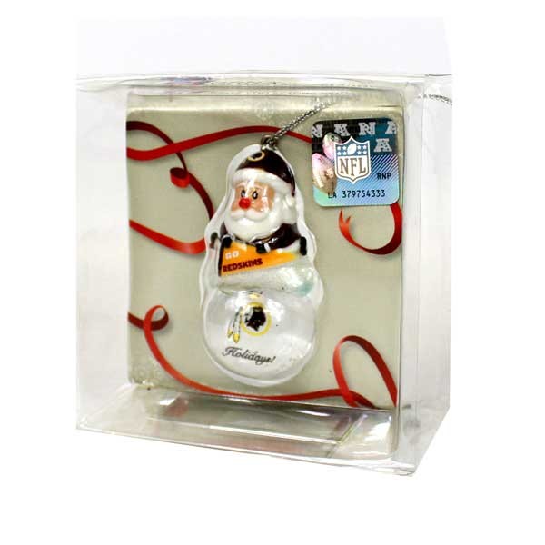 Washington Redskins Ornaments - Snowman Globe - 6 For $21.00 - Wholesale Washington Redskins Products - Redskins Merchandise