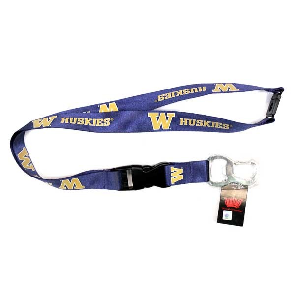 Washington Huskies Lanyards - Bottle Opener Style - 6 For $18.00 - Washington Huskies