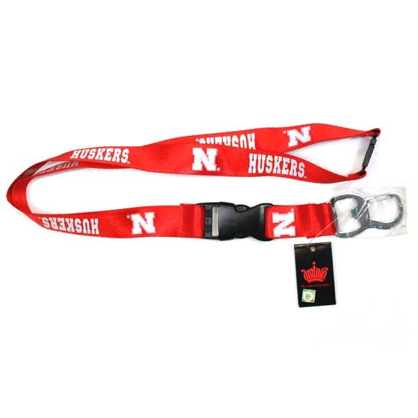 Nebraska Huskers Lanyards - Bottle Opener Style - 6 For $18.00 - Nebraska Huskers