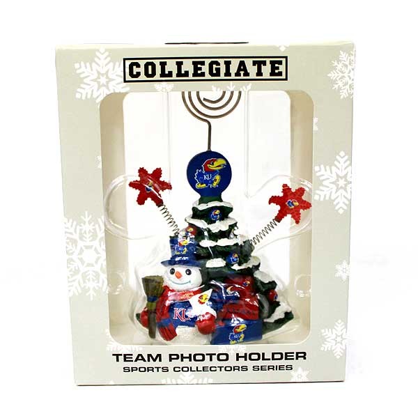 Kansas Jayhawks Christmas Tree - Team Photo Holder - 6 For $21.00 - Kansas Jayhawks
