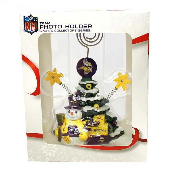 Minnesota Vikings Christmas Tree - Team Photo Holder - 6 For $21.00 - Wholesale Minnesota Vikings Products - Vikings Merchandise