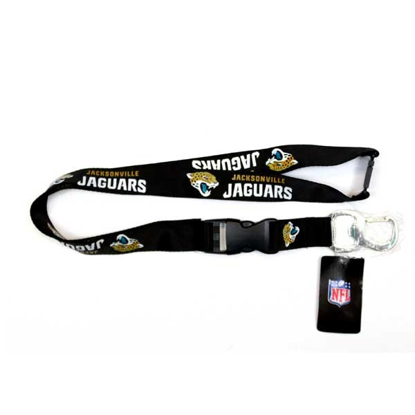 Jacksonville Jaguars Lanyards - Bottle Opener Style - 6 For $18.00 - Wholesale Jacksonville Jaguars Product - Jaguars Merchandise