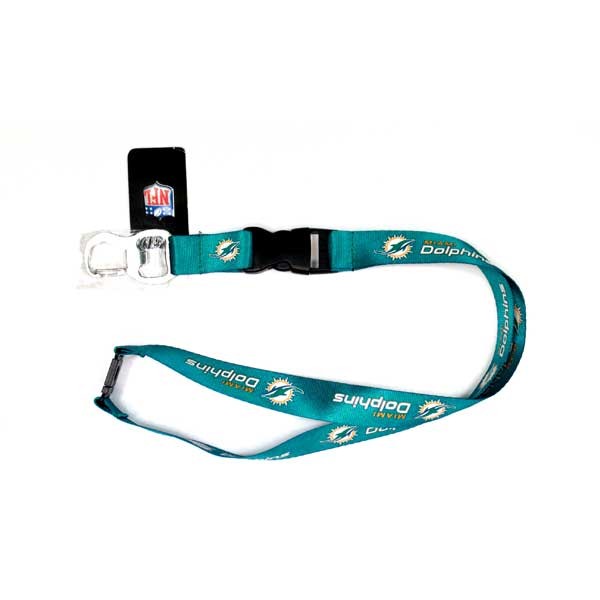 Miami Dolphins Lanyards - Bottle Opener Style - 6 For $18.00 - Wholesale Miami Dolphins Products - Dolphins Merchandise
