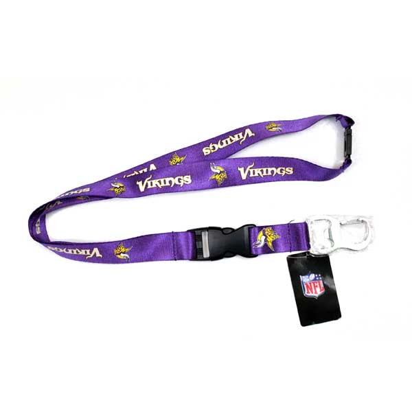 Minnesota Vikings Lanyards - Bottle Opener Style - 6 For $18.00 - Wholesale Minnesota Vikings Products - Vikings Merchandise