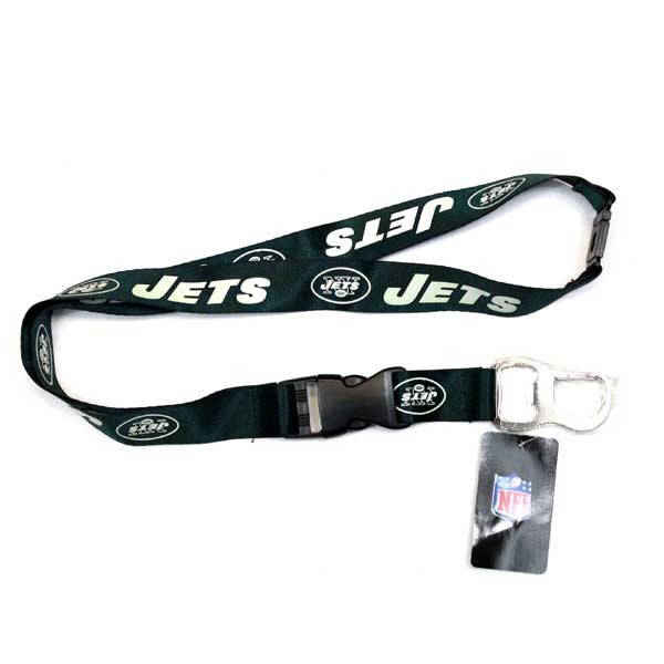 New York Jets Lanyards - Bottle Opener Style - 6 For $18.00 - Wholesale New York Jets Products - Jets Merchandise