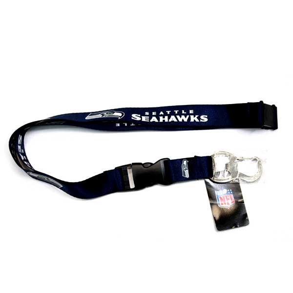 Seattle Seahawks Lanyards -Bottle Opener Style - 6 For $18.00 - Wholesale Seattle Seahawks Product - Seahawks Merchandise