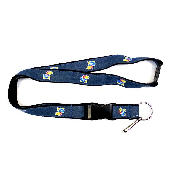 Kansas Jayhawks Lanyards - Denim Style - 6 For $18.00 - Kansas Jayhawks