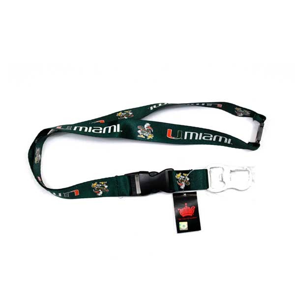 Miami Hurricanes Lanyards - Bottle Opener Style - 6 For $18.00 - Miami Hurricanes