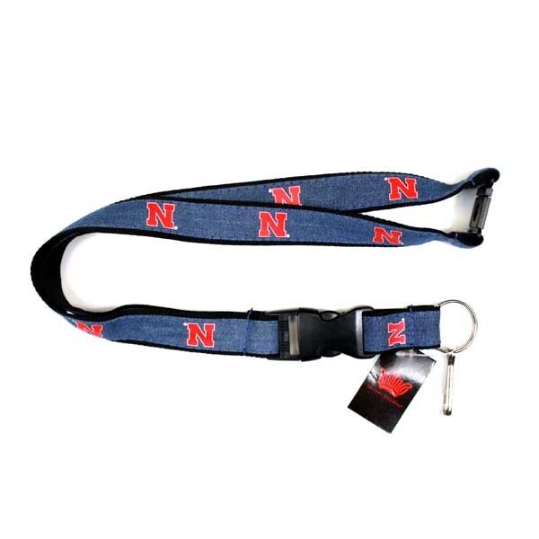 Nebraska Huskers Lanyards - Denim Style - 6 For $18.00 - Nebraska Huskers