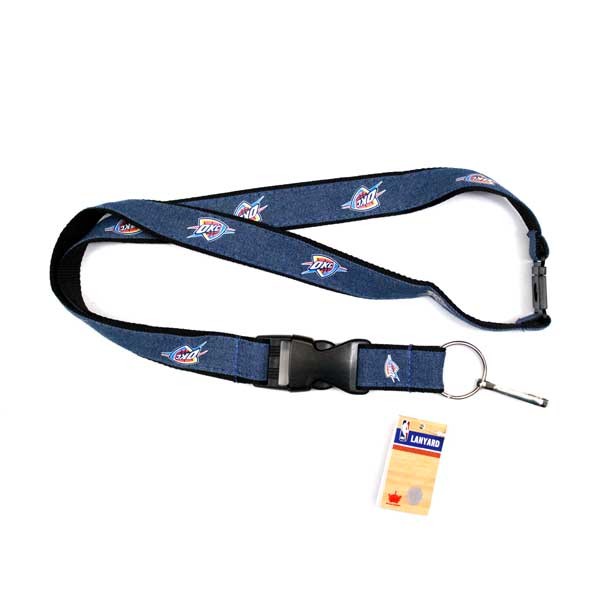 Oklahoma City Thunder Lanyards - Denim Style - 6 For $18.00 - Oklahoma City Thunder