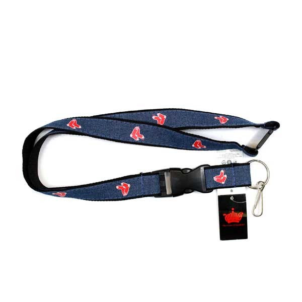 Boston Red Sox Lanyards - Denim Style - 6 For $15.00 - Wholesale Boston Red Sox Products - Red Sox Merchandise