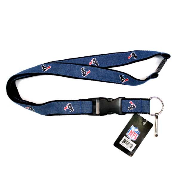 Houston Texans Lanyards - Denim Style - 6 For $18.00 - Wholesale Houston Texans Products - Texans Merchandise