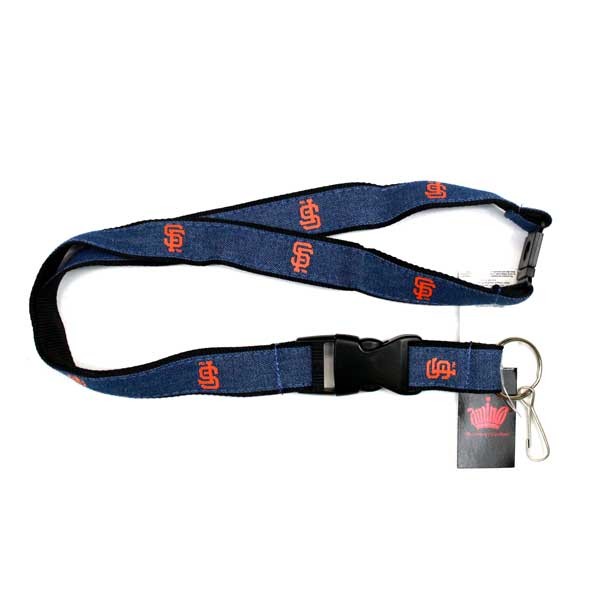 San Francisco Giants Lanyards - Denim Style - 6 For $15.00 - Wholesale San Francisco Giants Products - Giants Merchandise