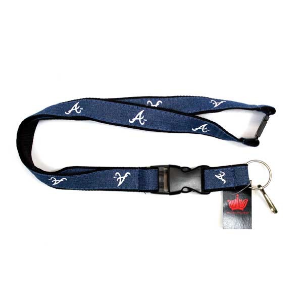 Atlanta Braves Lanyards - Denim Style - 6 For $15.00 - Wholesale Atlanta Braves Product - Braves Merchandise