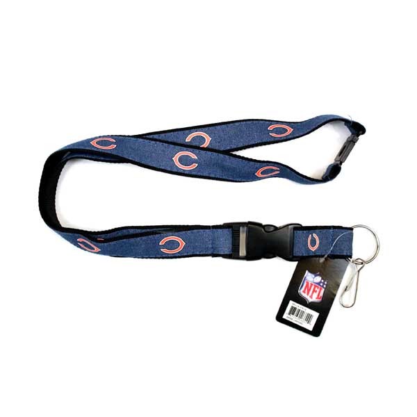 Chicago Bears Lanyards - Denim Style - 6 For $18.00 - Wholesale Chicago Bears Products - Bears Merchandise