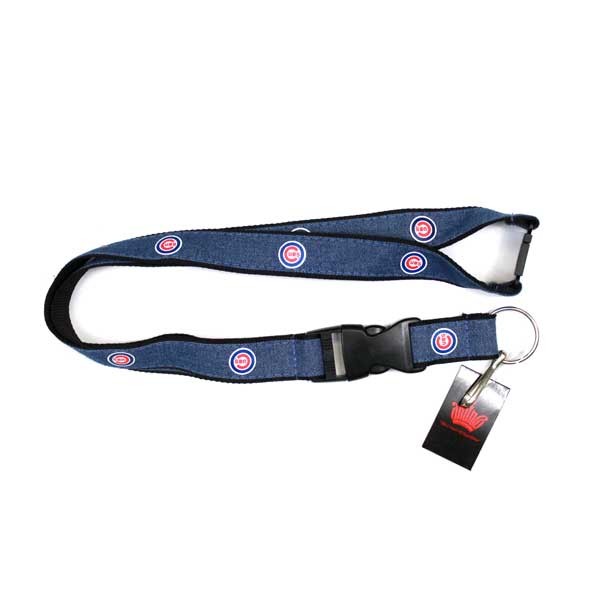 Chicago Cubs Lanyards - Denim Style - 6 For $15.00 - Wholesale Chicago Cubs Products - Cubs Merchandise
