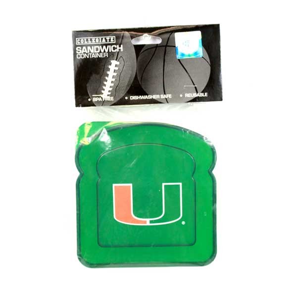 Miami Hurricanes Lunch Gear - Plastic Sandwich Containers - 12 For $18.00 - Miami Hurricanes