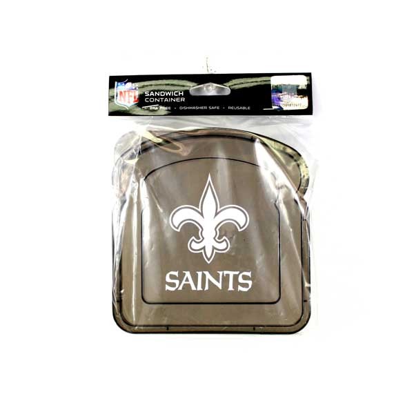 New Orleans Saints Lunch Gear - Plastic Sandwich Containers - 12 For $18.00 - Wholesale New Orleans Saints Product - Saints Merchandise