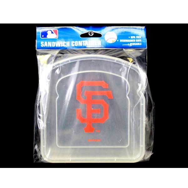 San Francisco Giants Lunch Gear - Plastic Sandwich Containers- 12 For $18.00 - Wholesale San Francisco Giants Products - Giants Merchandise
