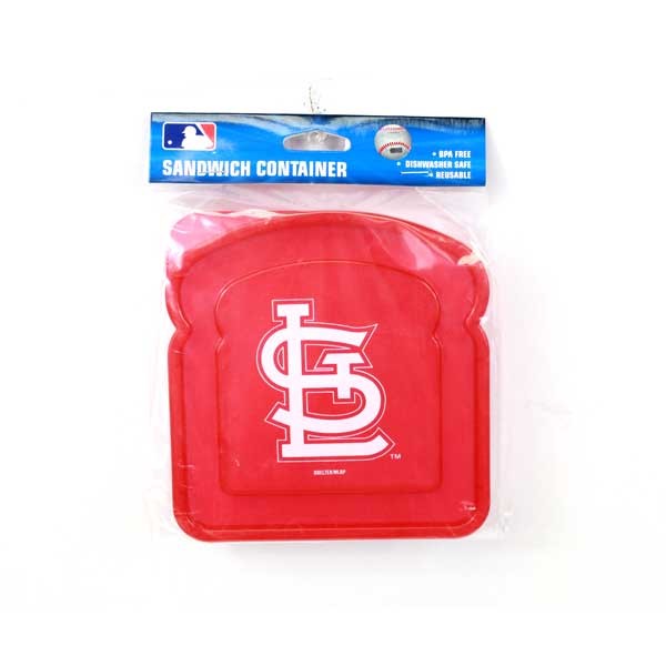St. Louis Cardinals Lunch Gear - Plastic Sandwich Containers - 12 For $18.00 - Wholesale St Louis Cardinals Products - Cardinals Merchandise