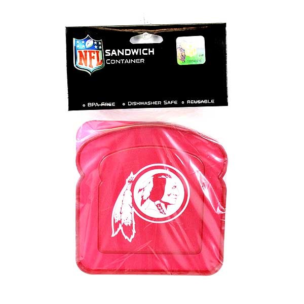Washington Redskins Lunch Gear - Plastic Sandwich Containers - 12 For $18.00 - Wholesale Washington Redskins Products - Redskins Merchandise