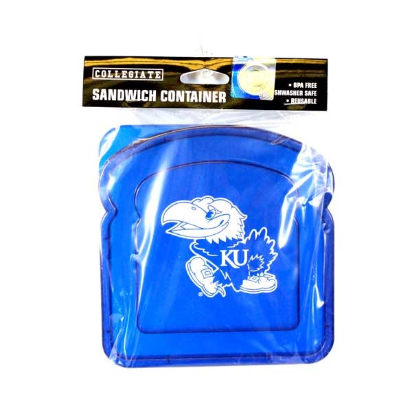 Kansas Jayhawks Lunch Gear - Plastic Sandwich Containers - 12 For $18.00 - Kansas Jayhawks