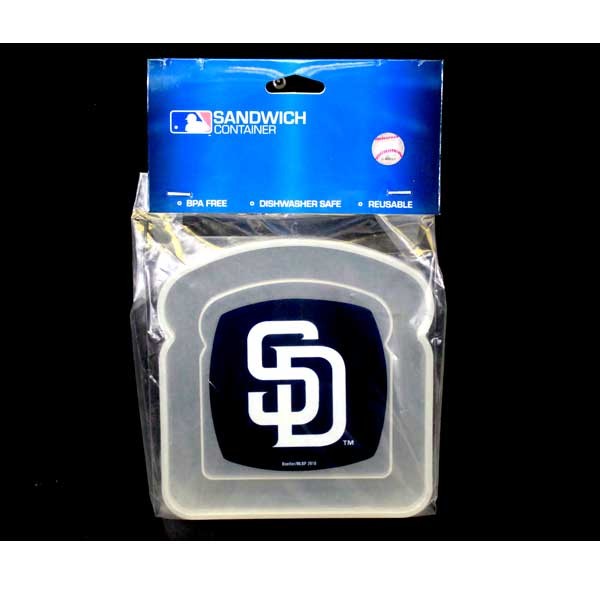 San Diego Padres Lunch Gear - Plastic Sandwich Containers - 12 For $18.00 - Wholesale San Diego Padres Products - Padres Merchandise