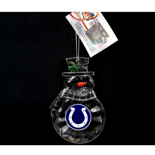 Indianapolis Colts Ornaments - Acrylic Snowman - 6 For $18.00 - Wholesale Indianapolis Colts Products - Colts Merchandise