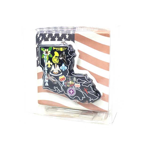 STATE Ornaments - State Of Louisiana - 12 For $24.00 - Wholesale New Orleans Saints Product - Saints Merchandise