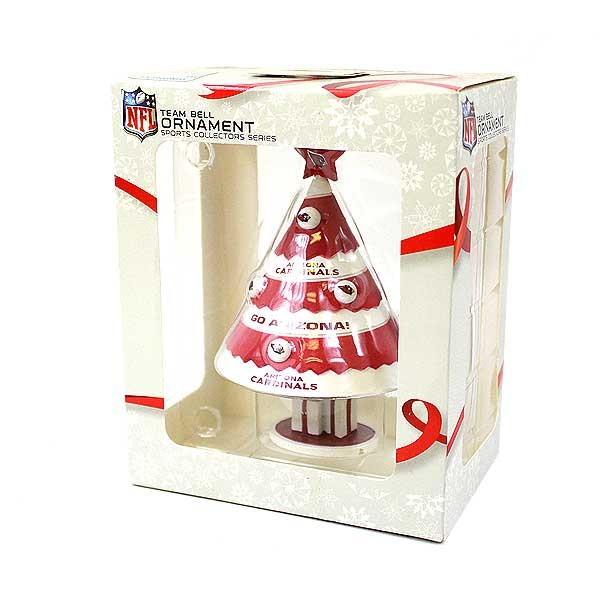 Arizona Cardinals Ornaments - Team Tree Bell Ornaments - 6 For $24.00