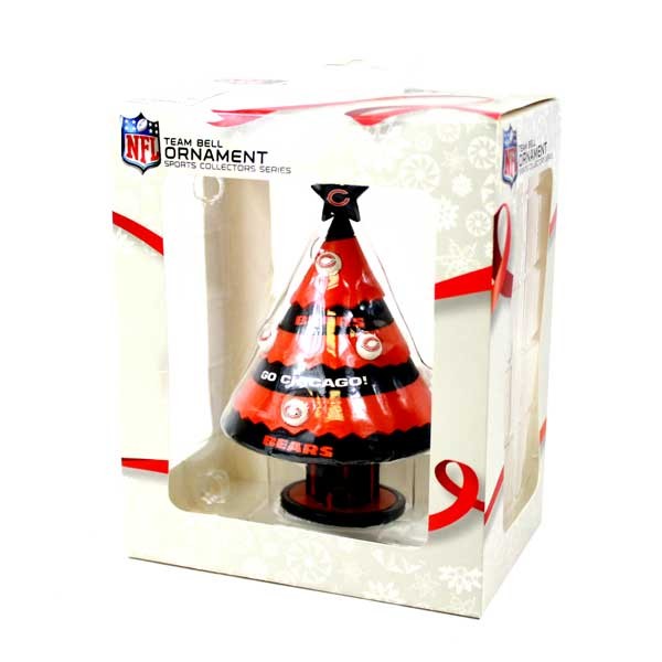 Chicago Bears Ornaments - Team Tree Bell Ornaments - 6 For $24.00 - Wholesale Chicago Bears Products - Bears Merchandise