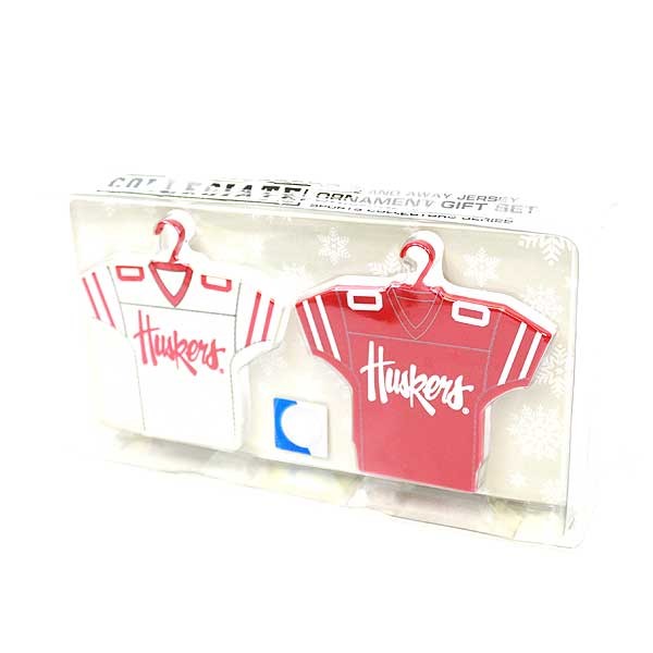 Nebraska Huskers 2Pack Ornaments - Home and Away Jersey Set - 6 Sets For $24.00 - Nebraska Huskers